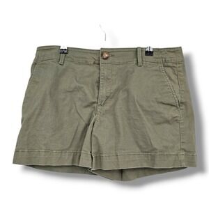 LOFT Women's‎ Olive Green Twill Shorts 4" Inseam Casual Everyday Size 8